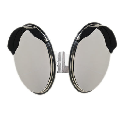 カーブミラー ステンレス製 2面鏡 丸型 60cm 道路反射鏡 オレンジ 茶 白 グレー 黒 yh624-w