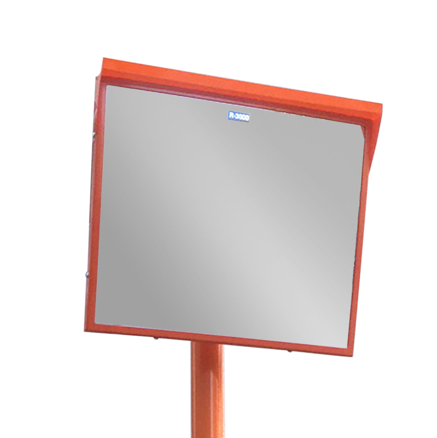 カーブミラー  アクリル製 角型 600×800  支柱セット 道路反射鏡 オレンジ 茶 白 グレー 黒 yh203