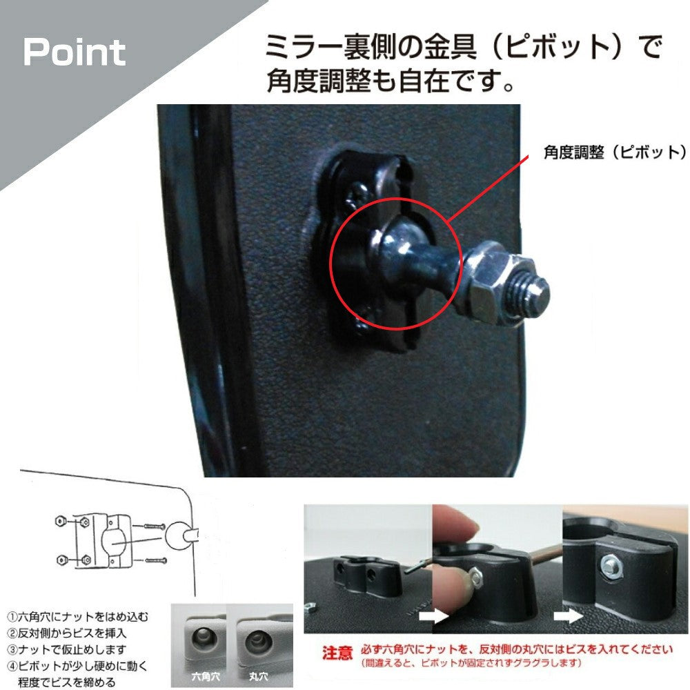 スピード発送】 ＜1個入り＞ フォークリフト用 バックミラー 小判 205