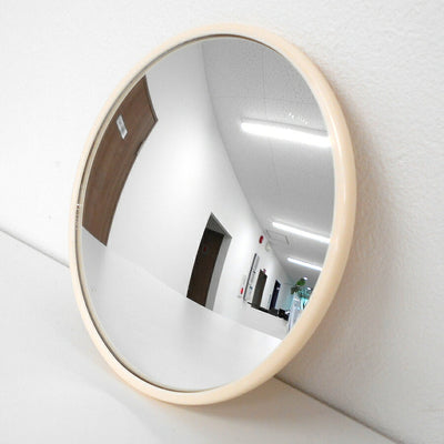 ガレージミラー 家庭用 丸型 φ147 貼り付けタイプ 接着剤付 サビない ステンレス製金具 ガラス製ミラー カーブミラー 駐車場ミラー 安全確保 安全確認 車庫入れ 防犯ミラー 屋外用 死角 道路 出入口 交通安全 小型 黒 白 日本製 yh683