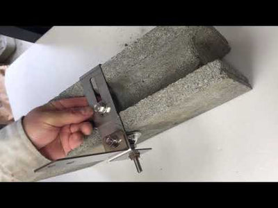 ガレージミラー 家庭用 ブロック 挟み込み ステンレス製 取付金具付 小型 丸型 210φ グレー ガラス製ミラー 裏板ステンレス 50～185mm ブロック塀 門扉 壁 駐車場 クランプ式 屋外 安全 安心 日本製 yh956