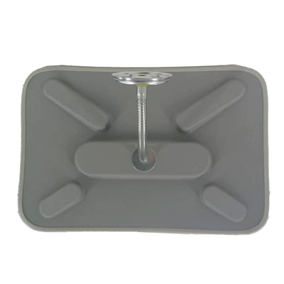 【スピード発送】カーブミラー 室内 防犯ミラー 角型 370×550ｍｍ フレキシブル アーム フレキ ビス止め 防犯 屋内 天井 壁面 店舗 万引き イタズラ 防止 防犯グッズ 盗難防止 業務用 アクリル製 グレー 日本製 yh070