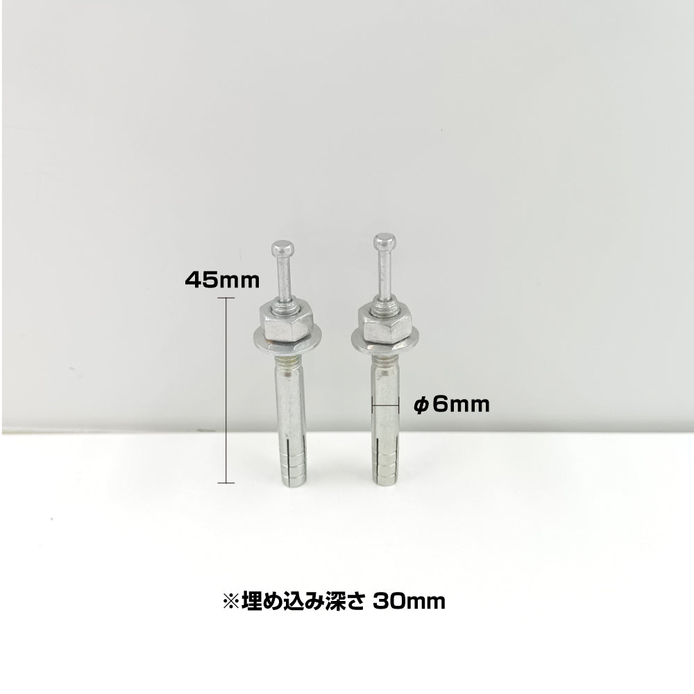 ネコポス配送＞アンカーボルト 2本入り ホームストッパー用 6φ × 全長