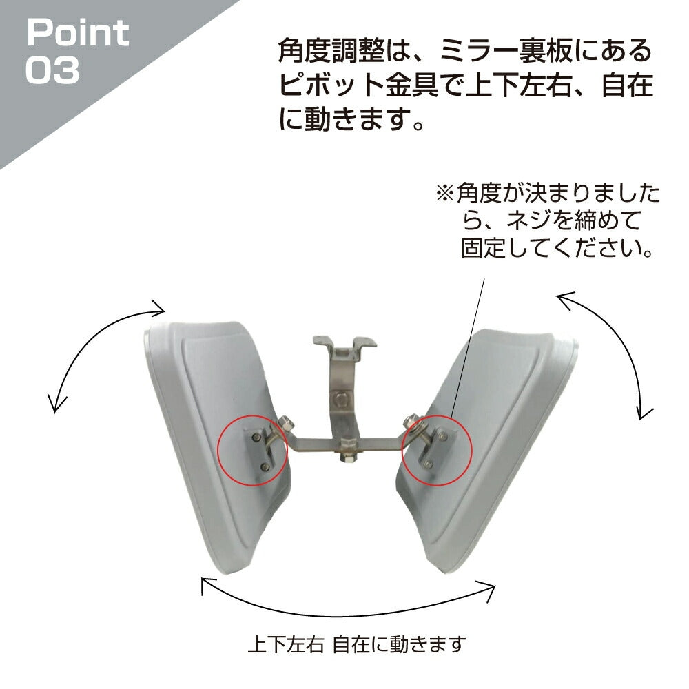 【スピード発送】ガレージミラー カーブミラー 2面鏡タイプ 壁付け 壁面 金具 ステンレス製 さびない グレー 角型 240×190mm 取付金具付き ガラス製 ミラー 鏡 日本製 駐車場 車庫 ツイン 家庭用 安全 防犯対策 簡単設置 HTS-10S yh1433