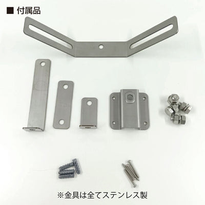 【スピード発送】ガレージミラー カーブミラー 2面鏡タイプ 壁付け 壁面 金具 ステンレス製 さびない グレー 角型 320×175mm 取付金具付き ガラス製 ミラー 鏡 日本製 駐車場 車庫 ツイン 家庭用 安全 防犯対策 簡単設置 HTS-20S yh1434