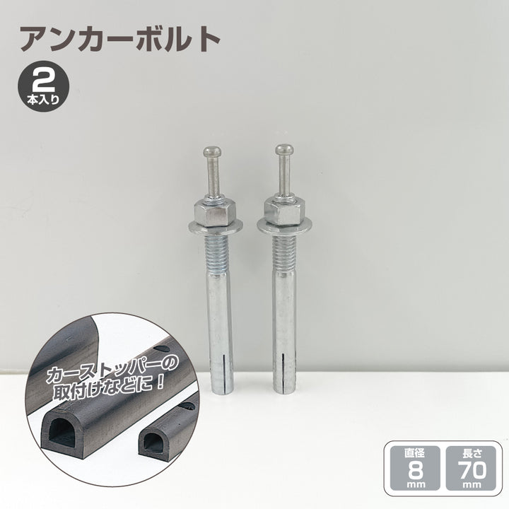 ネコポス＞カーストッパー 用 アンカーボルト 2本入り タイヤ