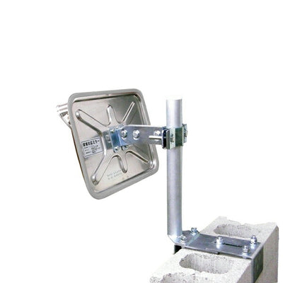 【スピード発送】ガレージミラー ステンレス製 角型 角320×225mm ブロック クランプ　挟み込み 金具付 オレンジ/白/黒/グレー/茶/赤/青 yh482