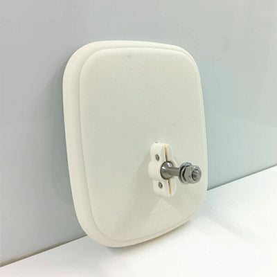 【スピード発送】ガレージミラー ブロック　クランプ　挟み込み 黒 白 角型 150×180mm サビない ステンレス製 取付金具付 ガラス製ミラー 日本製 駐車場 車庫 カーブミラー 家庭用 防犯対策 ブロック塀 簡単設置 屋外 yh611