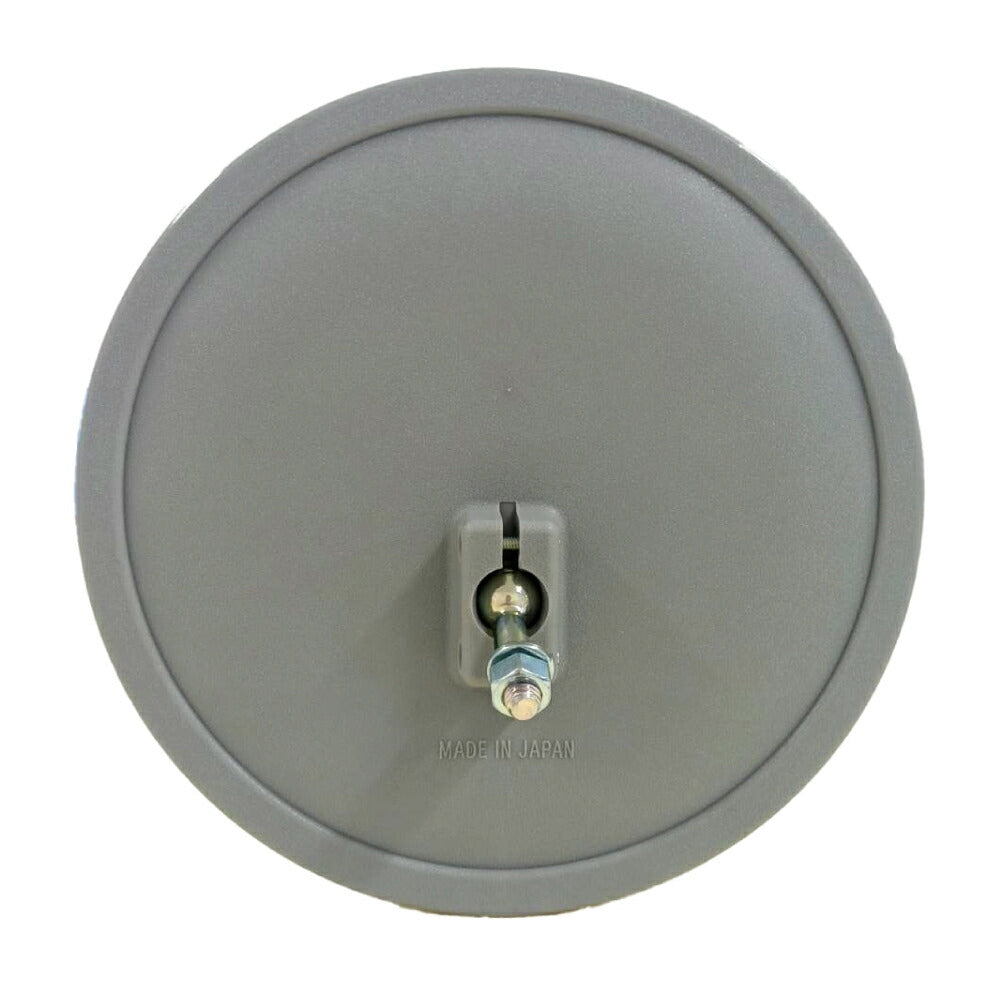 【スピード発送】 ガレージミラー 家庭用 ブロック 挟み込み ステンレス製 取付金具付 小型 丸型 210φ グレー ガラス製ミラー 50～185mm ブロック塀 門扉 壁 駐車場 クランプ式 屋外 安全 安心 日本製 yh612