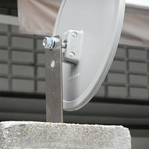 【スピード発送】 ガレージミラー 家庭用 ブロック 挟み込み ステンレス製 取付金具付 小型 丸型 310φ グレー ガラス製ミラー 50～185mm ブロック塀 門扉 壁 駐車場 クランプ式 屋外 安全 安心 日本製 yh614