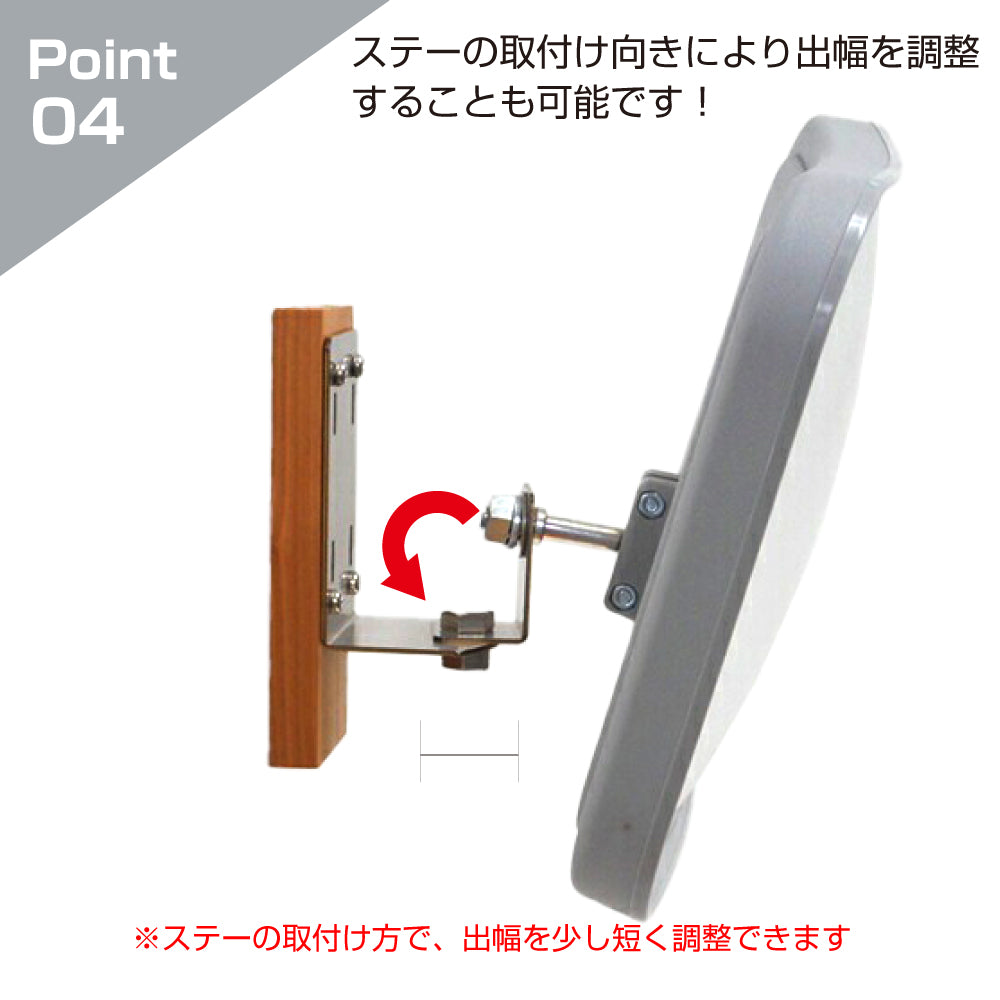 【スピード発送】ガレージミラー 家庭用 角型 190mm×240mm 貼り付けタイプ 接着剤付 サビない ステンレス製金具 ガラス製ミラー カーブミラー 駐車場ミラー 安全確保 安全確認 車庫入れ 防犯ミラー 屋外用 死角 道路 出入口 交通安全 小型 グレー 日本製 yh686