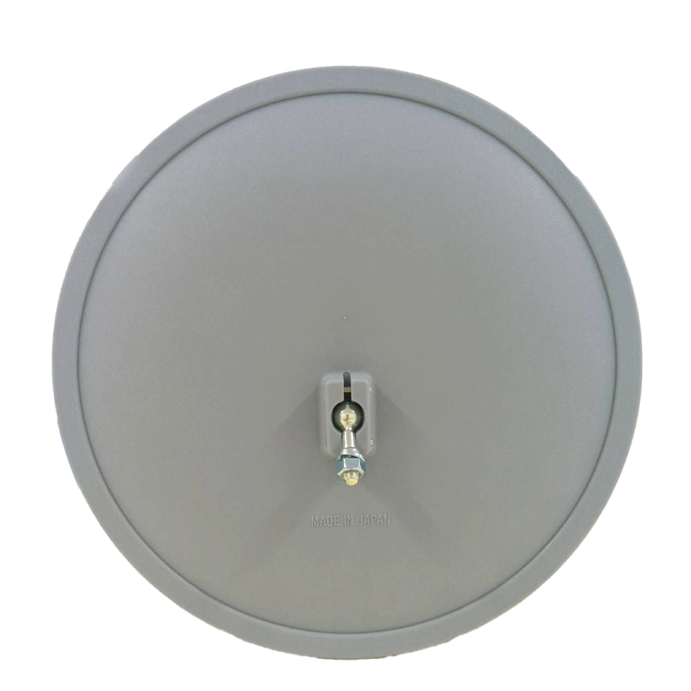 【スピード発送】 ガレージミラー 家庭用 ブロック 挟み込み ステンレス製 取付金具付 小型 丸型 310φ グレー ガラス製ミラー 50～185mm ブロック塀 門扉 壁 駐車場 クランプ式 屋外 安全 安心 日本製 yh614