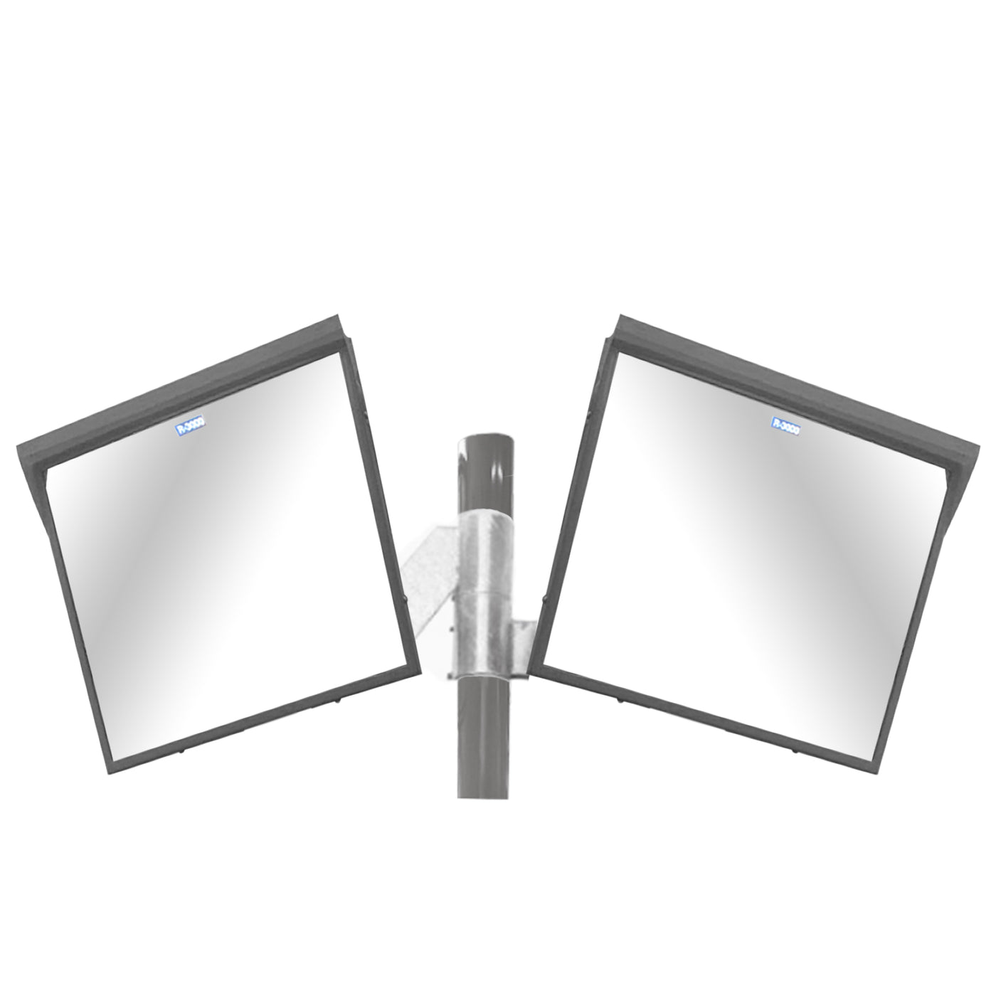カーブミラー アクリル製 2面鏡 角型 600×800 支柱セット 道路反射鏡 オレンジ 茶 白 グレー 黒 yh209 – ホップ産業