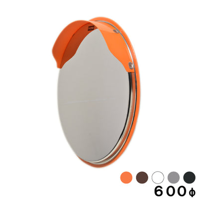 カーブミラー ステンレス製 丸型 60cm  道路反射鏡 オレンジ 茶 白 グレー 黒 yh624-s
